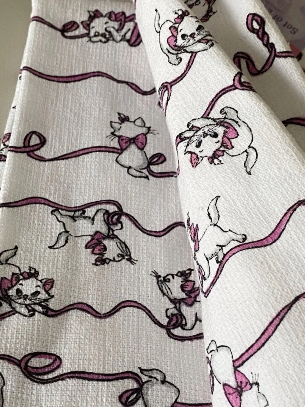 2 Pk Disney The Aristocats Marie Pink Ribbons Bows Kitchen‎ Towels 16” X 26” NEW